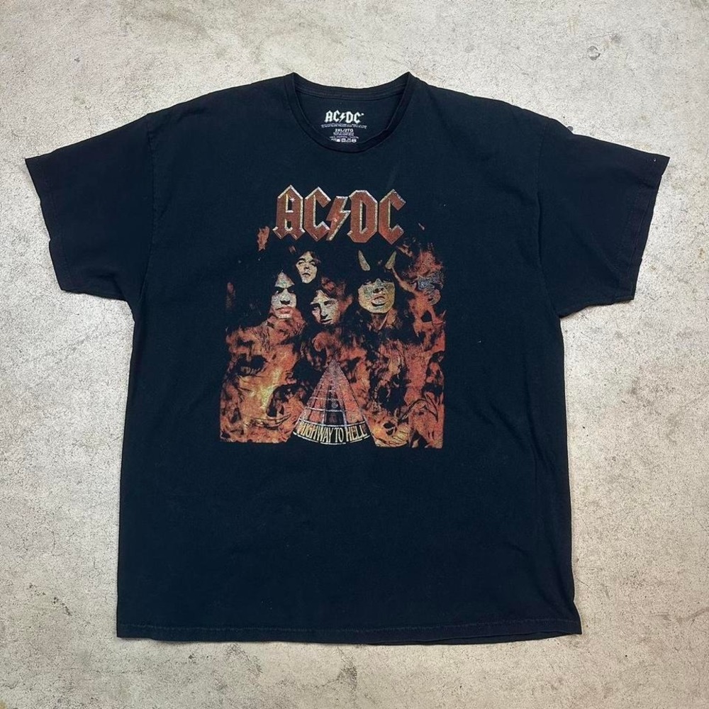 Black AC/DC Highway to Hell Concert Tour T-Shirt Size 2XL